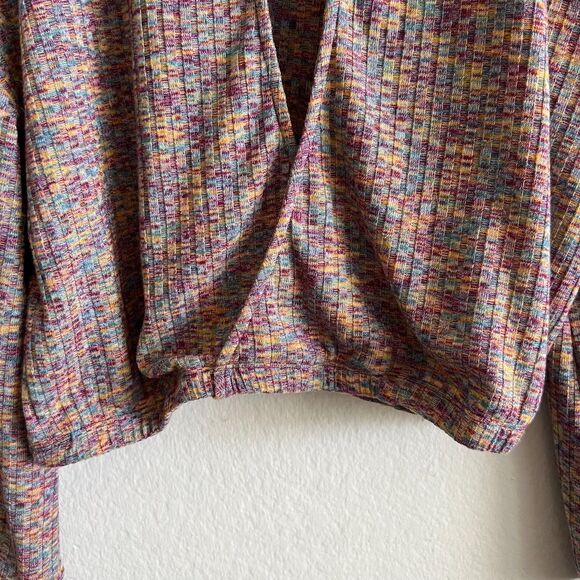 DAILY PRACTICE Anthropologie Space-Dyed Flouncy Knit Pullover Top Womens Small - Picture 6 of 10